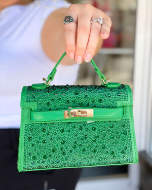 Rhinestones Purse – Green