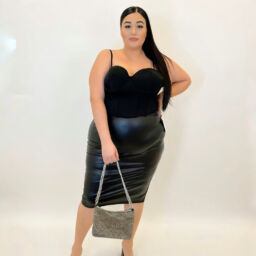 Leather Pencil Skirt 933125