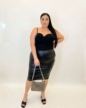 Leather Pencil Skirt 933125