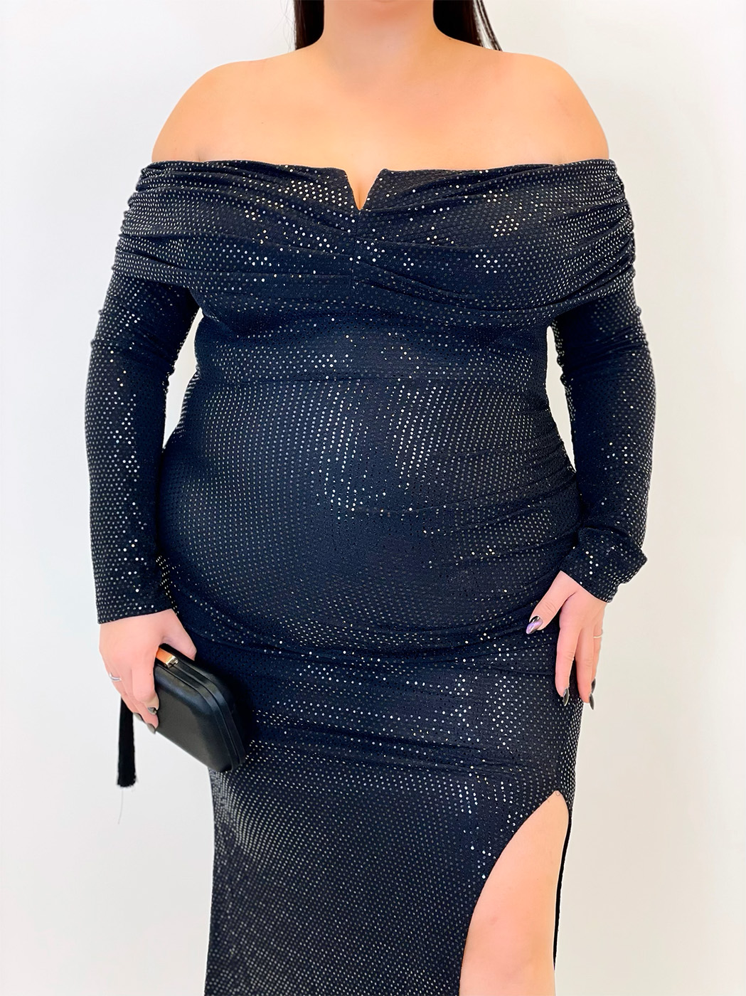Long Sleeve Lurex Dress 933121
