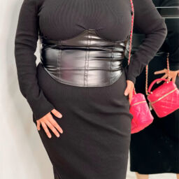Mock Neck Sleeve Corset 933146