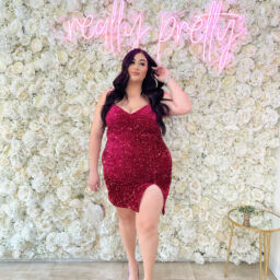 Velvet Sequin Tank Dress 933173