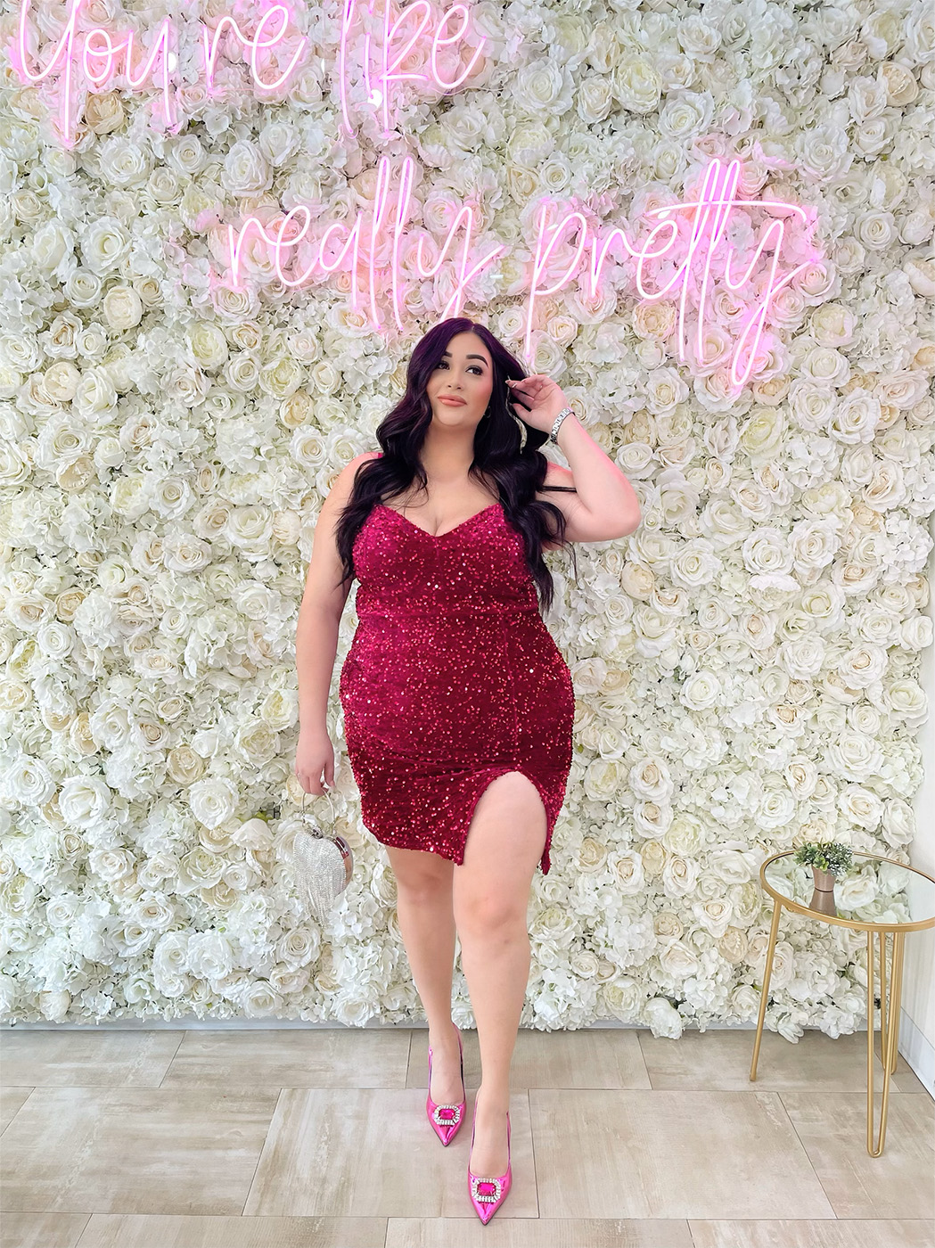 Velvet Sequin Tank Dress 933173