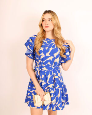 Blue Ruffle Dress 2325