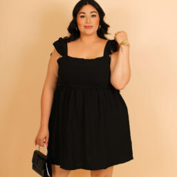 Ruffle Mini Dress 933429 – Black