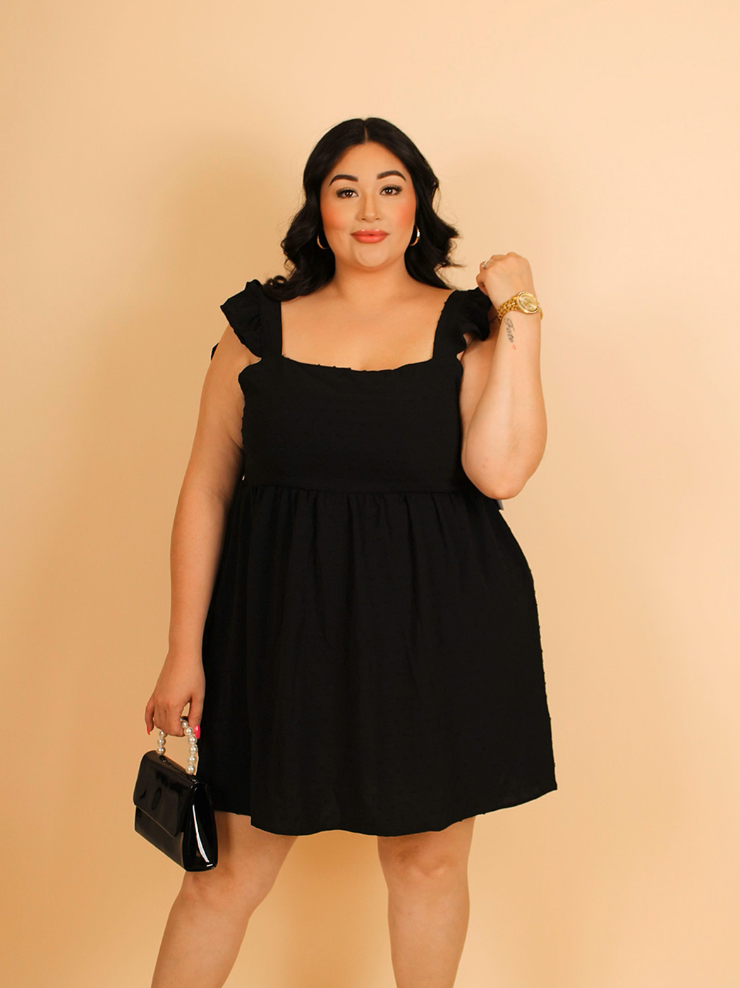 Ruffle Mini Dress 933429 – Black