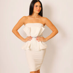 Belted Ruffle Dress 933964