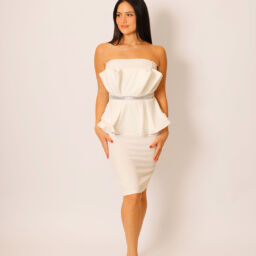 Belted Ruffle Dress 933964