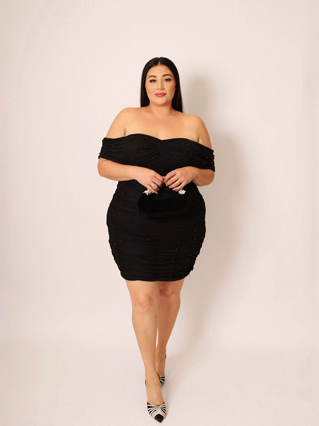 Pearl Mini Dress 933986 – Black