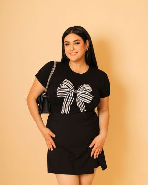 Bow T-shirt 001 – Black