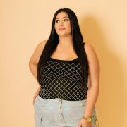 Kendra Skirt 934135 – Denim Metallic
