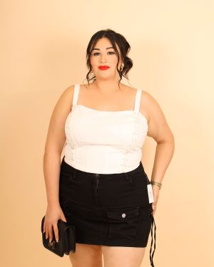 Lace-Up Top 934215 – White