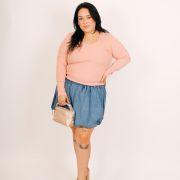 Glam V-Neck Sweater 934243 – Pink