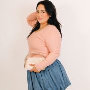 Glam V-Neck Sweater 934243 – Pink