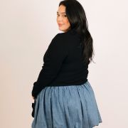 Glam V-Neck Sweater 934243 – Black