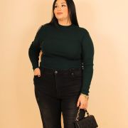 Retro Mock Neck Sweater 934338 – Green