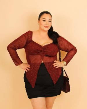 Wine Glitter Top 934388