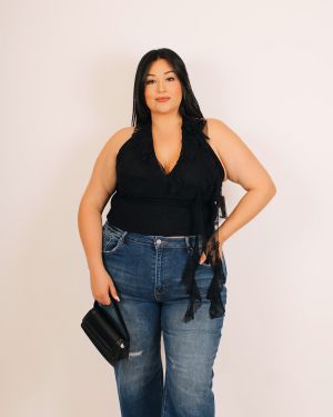 Blk Ruffle Top 934510