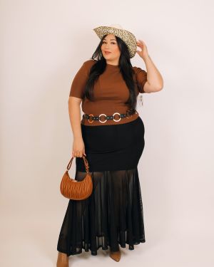 Mesh Maxi Skirt 934511 – Black