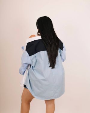 White-Blue Stripe Shirt 934503
