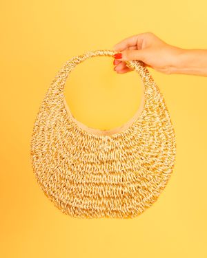 Rafia Beige Purse