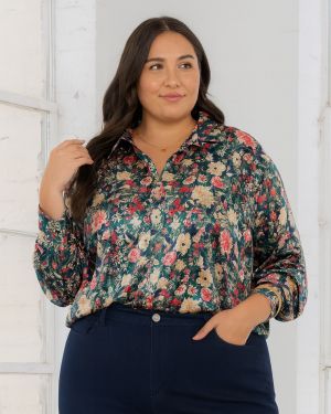 Multi Floral Top 934836 – Brown