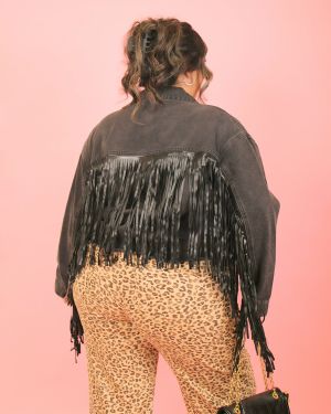 Fringe Denim Jacket 934889